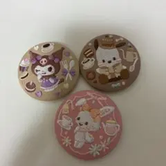 サンリオ刺繍缶バッジ3個セット