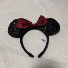 ミニーマウス風スパンコールカチューシャ