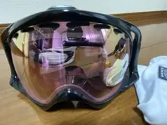 オークリーゴーグル クローバー美品ミラーレンズピンクイリジウムスノボOAKLEY