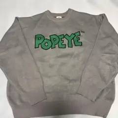 coen POPEYE コラボ ニット セーター グレー Mのサムネイル