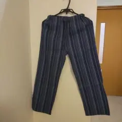 ストライプ カジュアルパンツ ウエストゴム