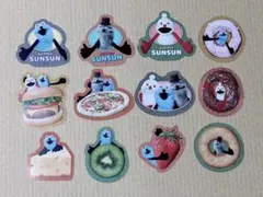 パペットスンスン フレークステッカー クリア素材 12枚セット