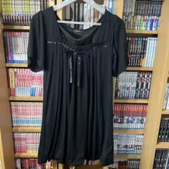 ↑↓COMME CAISM ・半袖 ブラックリボン チュニック/ワンピース（F）のサムネイル