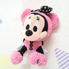 ミニーマウス ボア着ぐるみ　ぬいぐるみ ピンク　フード付き ラブリー　ディズニー