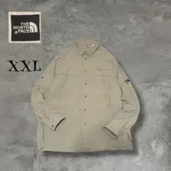 THE NORTH FACE ノースフェイス ナイロンシャツ 長袖 カーキ