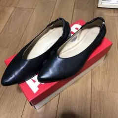 ing 本革　フラットパンプス　ブラックのサムネイル