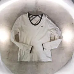 BURBERRY BLACK LABEL　長袖Tシャツ　ホワイトロンT
