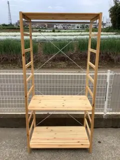 【たのメル便】無印良品　パイン材オープンシェルフハンガーラック Amazon｜無印良品 パイン材ユニットシェルフ・ワードローブ 幅