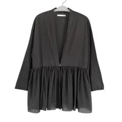 evam eva ギャザー 1B Vネック ブラウス カーディガン cottonのサムネイル