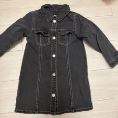 ZARA ダークデニム 長袖ワンピース