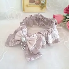 短毛シュシュ(グレー&猫ちゃん)わんちゃん猫ちゃん用