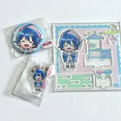 鈴木入間 チェックセーラー　入間 まるくじ　缶バッジ　アクリルジオラマ