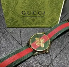 稼働美品 GUCCI グッチ 腕時計 Gタイムレス フローラ 蜂 ゴールド