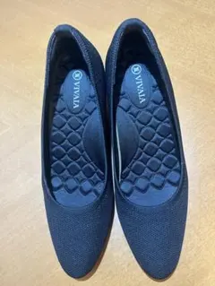 美品】VIVAIAラウンドトゥ ブロックヒールパンプス ブラック UK37,5