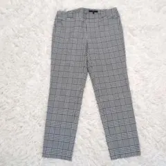 la.f... ラエフ グレンチェック テーパードパンツ 3/L 通勤 きれいめ
