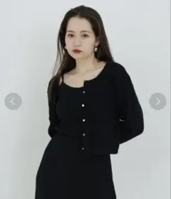 TINA：JOJUN カーディガン 綿スラブニット