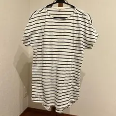 授乳服　Just Relaxin ボーダー チュニック 半袖 Mサイズ