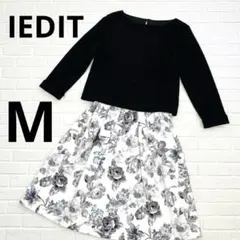 【極美品】イエディット IEDIT 花柄ドッキングワンピース M フェリシモ