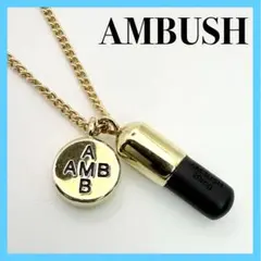 ●【AMBUSH】PILL CHARM NECKLACE Gold×BLACKのサムネイル