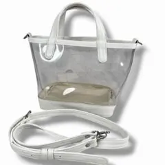 美品 FEILER フェイラー 2WAY スケルトン ショルダーバッグ クリア 美品 FEILER フェイラー 2WAY スケルトン ショルダーバッグ クリア