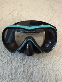 フレームレスダイビングマスク 黒/ターコイズ