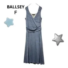 BALLSEY ボーダーワンピース ノースリーブ38 M 春夏 上品 フレア