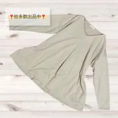 美ライン◎❣️【earth】 Aライン長袖プルオーバー F ベージュ