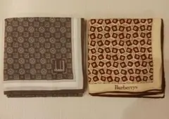 dunhill /Burberrys ハンカチ　メンズ　２枚のサムネイル