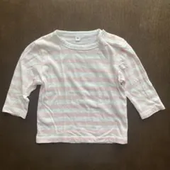 無印良品 ボーダー7分丈シャツ 80サイズ