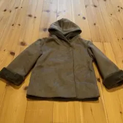 ブラウン フード付きコート