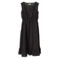 earth music&ecologyドットワンピース ネイビー