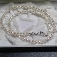 パールネックレス　4.5-4.9ｍｍ 15.3g 50cm SILVER刻印