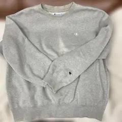 90s Champion グレー クルーネック トレーナー　無字　XL