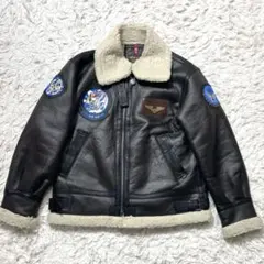 美品 ALPHA INDUSTRIES B-3 メンズS ボア ダークブラウン