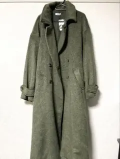 シャギーダブルチェスターコート Mサイズ グリーン