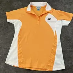 YONEX ポロシャツ S オレンジ/ホワイト