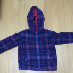 最終値下げ アウター もこもこ ジャンパー 上着 サイズ110 チェック