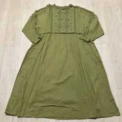 サマンサモスモス　お花レース貼りワンピース