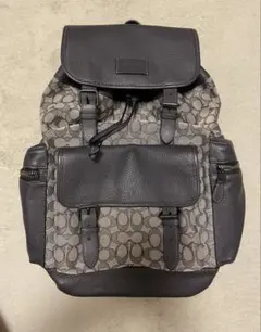 美品　COACH スプリント バックパック・シグネチャー ジャカード