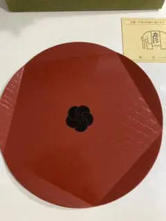 お盆 象彦 梅形盆 赤黒セット #天然木 漆塗り 円形菓子器 象彦紅梅盆 | 和食器リサイクル通販専門店フリマート