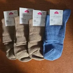 コットンリネン ソックス 23-25cm 4足セット