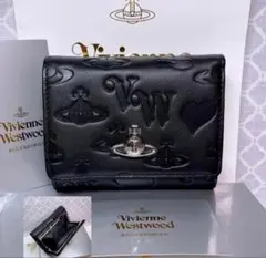 【☆内柄も素敵☆】Vivienne Westwood 三折財布 マット黒