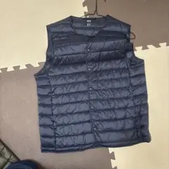 ユニクロ　ウルトラライトダウンベスト　ネイビー　Lサイズ