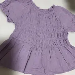 petitmain ラベンダーフリル付きトップス