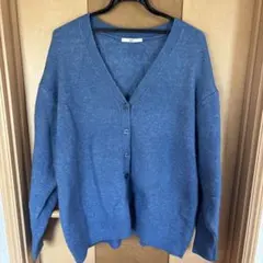 SLY 青 長袖カーディガン