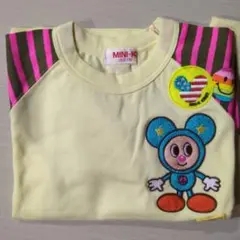MINI-K イエロー ストライプ Tシャツ 100