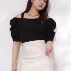 Mystrada マイストラーダ 裾フリルボーダーノースリニット - メルカリ