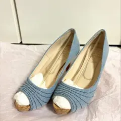 カリアング Kari Ang プラットフォームオープントゥパンプス デニムのサムネイル