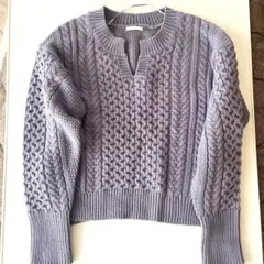 GU＊可愛いケーブルニット＊セーター＊大きめS