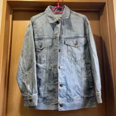 デニムオーバーサイズジャケット GU 薄めのBLUE